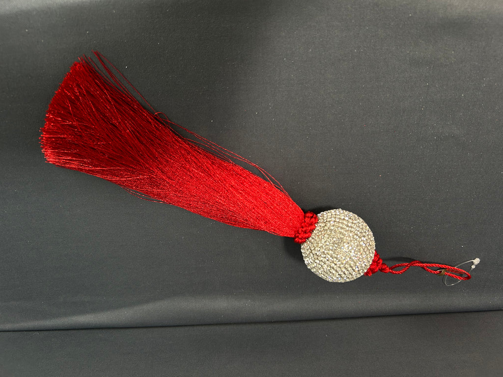 ORNAMENTO ROJO CON PIEDRA