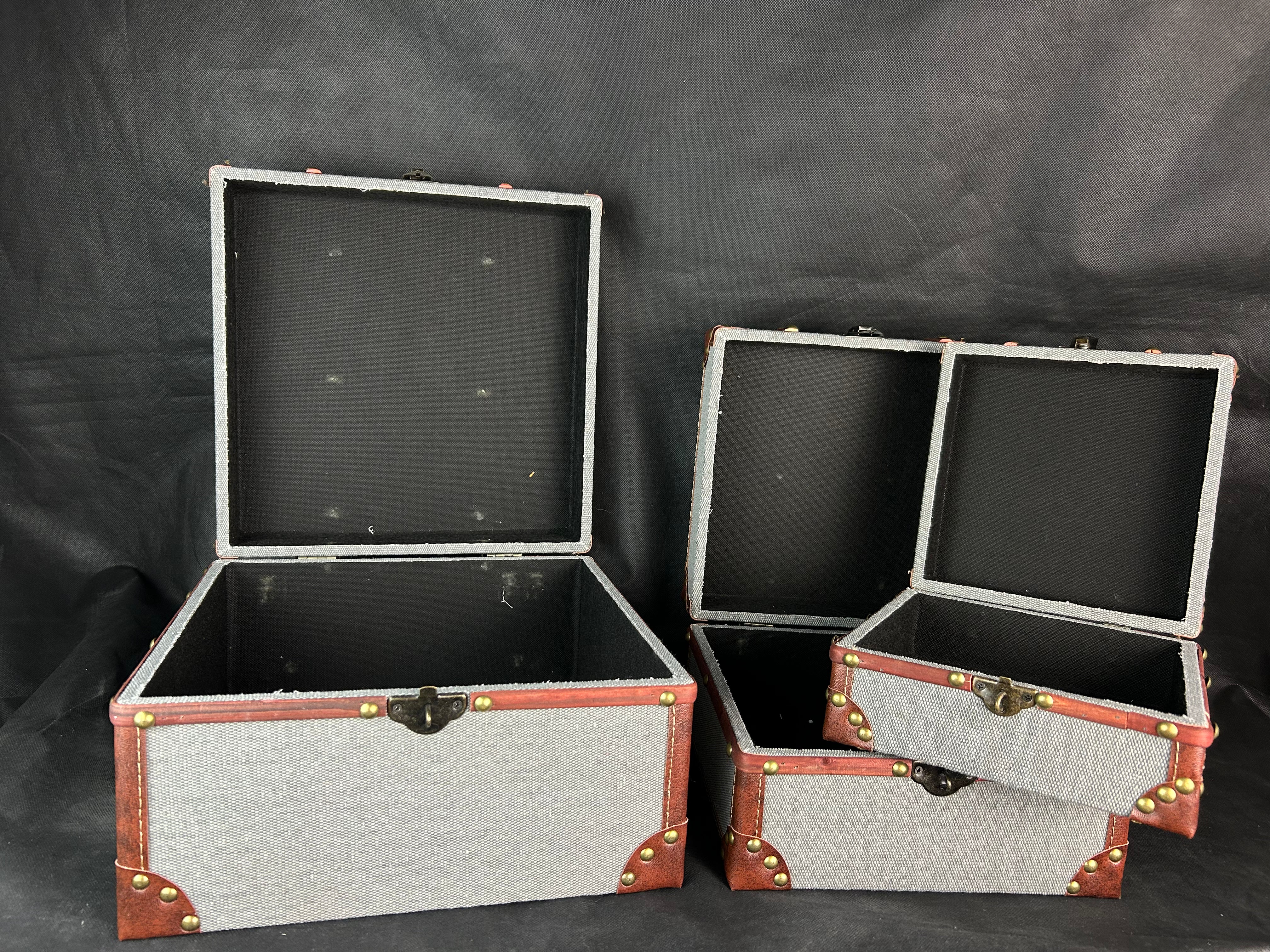 Set x 3 cajas grises
