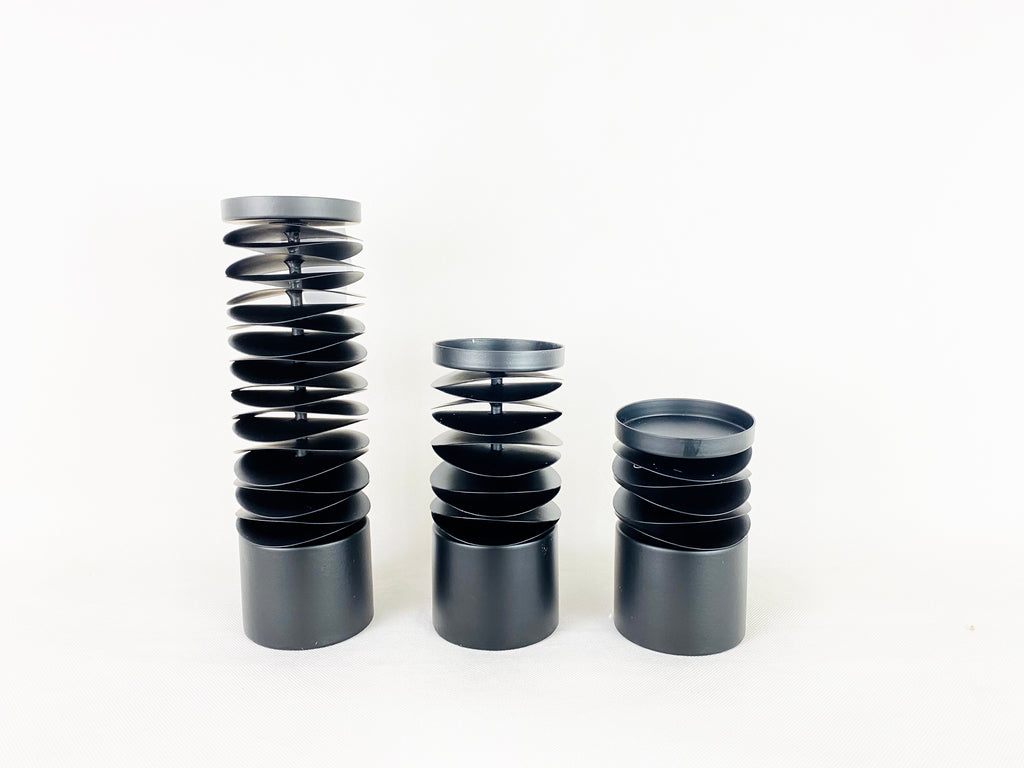 Set x 3 candelabros negros