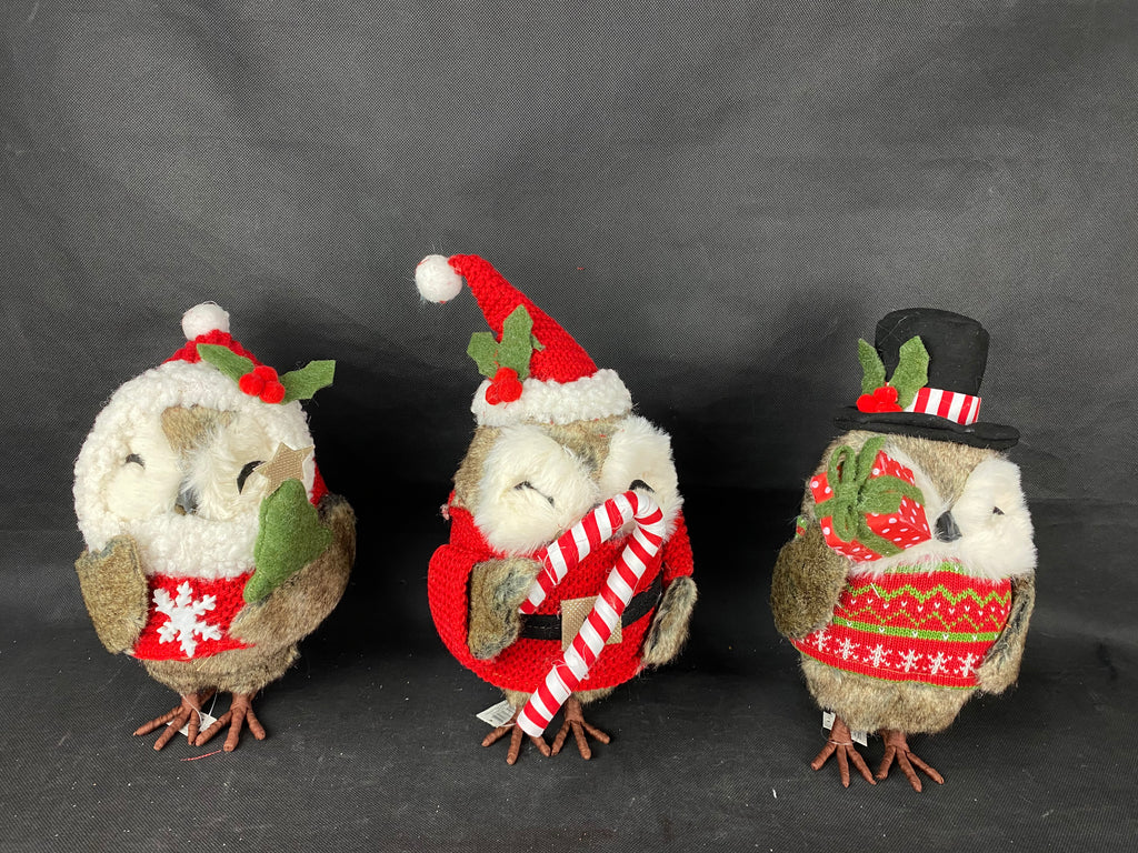 NAVIDAD Set x 3 de búhos