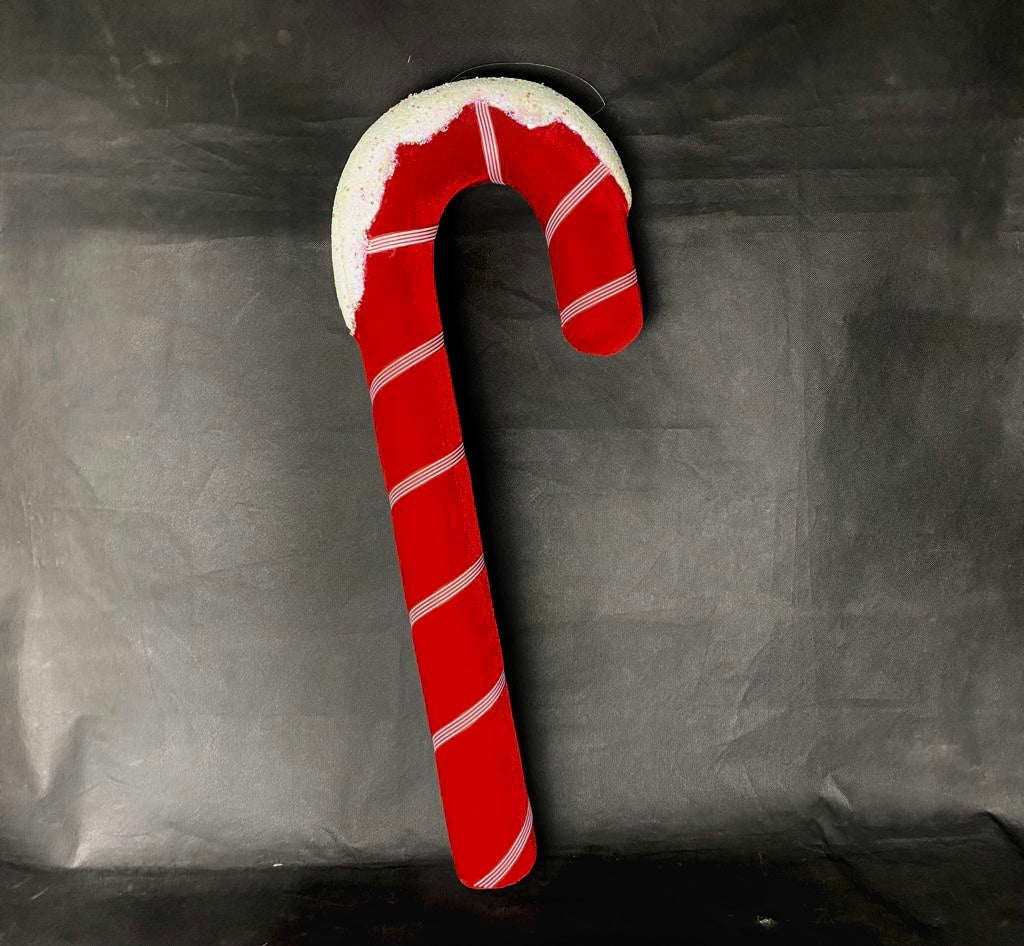 NAVIDAD BASTON GIGANTE ROJO ESCARCHADO