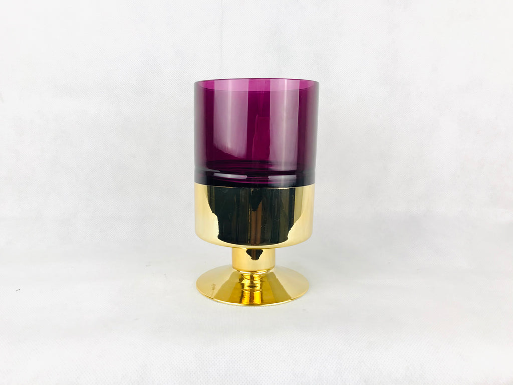 Base ch uva tipo copa con dorado parte inferior