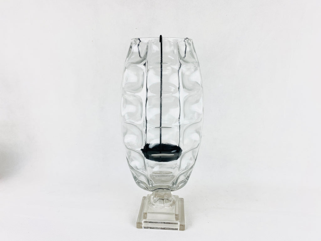 Candelabro jarrón transparente gde.
