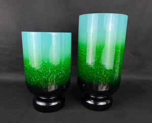 Set de bases cristal tonos verdes