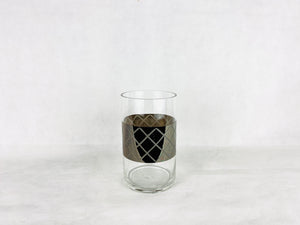Cilindro chico transparente con franja en el centro chocolate